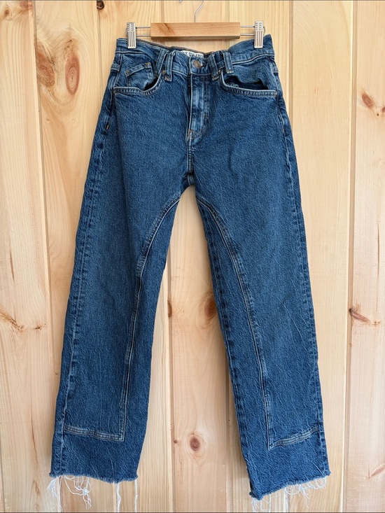 We The Free Denim - We The Free Dark Blue High-Waist Relaxed Jeans